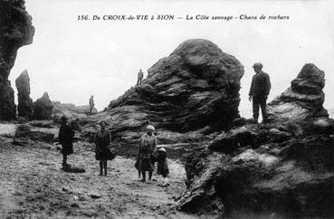 Iconographie - La Côte Sauvage - Chaos de rochers