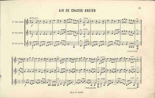 Partition - Air de Chasse ancien