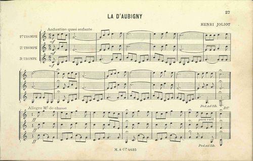 Partition - Aubigny (la d') Musique (trio)