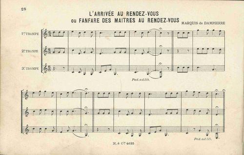 Partition - Arrivée au Rendez-vous (l') ou Fanfare des Maîtres au Rendez-vous