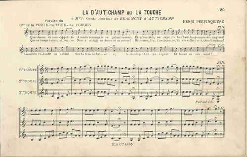 Partition - Autichamp (la d') ou La Touche