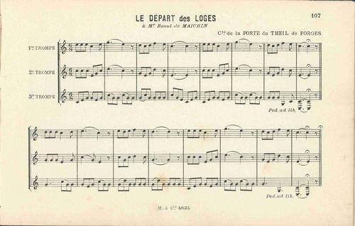 Partition - Départ des Loges (le)