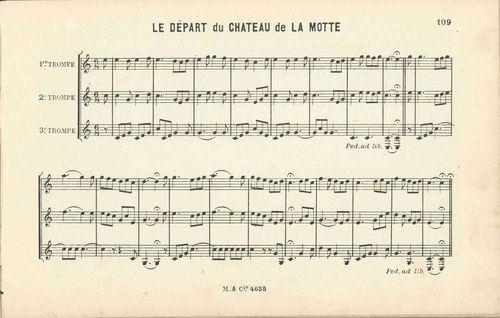 Partition - Départ du Château de la Motte (le)