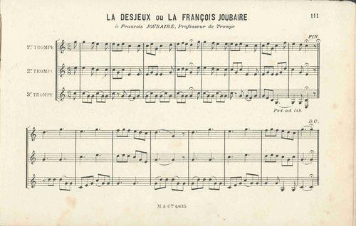 Partition - Desjeux (la) ou La François Joubaire