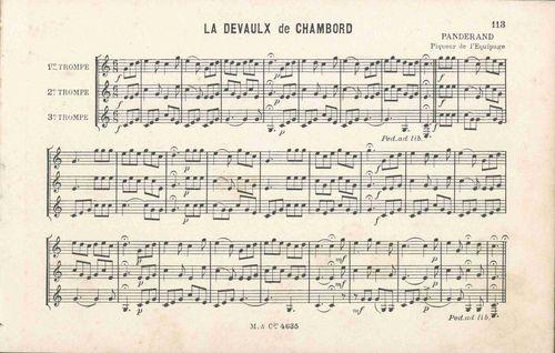Partition - Devaulx de Chambord (la) Musique (trio)