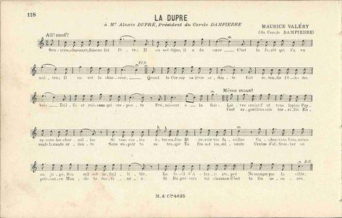 Partition - Dupré (la) Musique et paroles