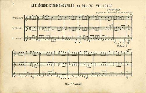 Partition - Echos d'Ermenonville (les) ou Rallye-Vallières