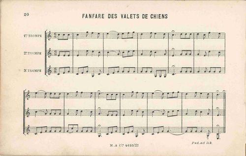 Partition - Fanfare des Valets de Chiens