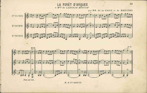 Partition - Forêt d'Arques (la)