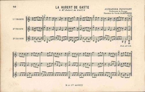 Partition - Gaste (la Hubert de)