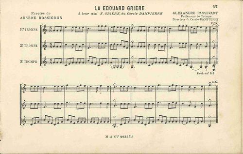 Partition - Grière (la Edouard) Musique (trio)
