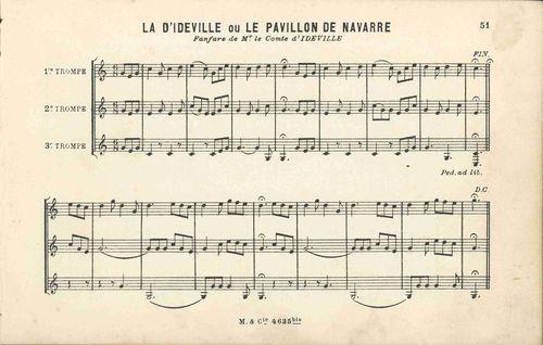Partition - Ideville (la d') ou Le Pavillon de Navarre