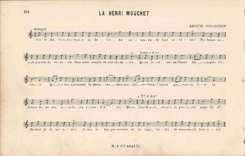 Partition - Mouchet (la Henri) Musique et paroles