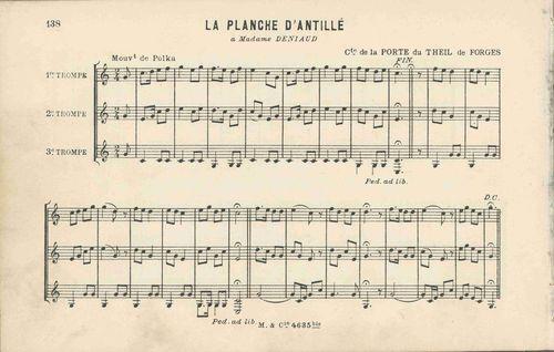 Partition - Planche d'Antillé (la)