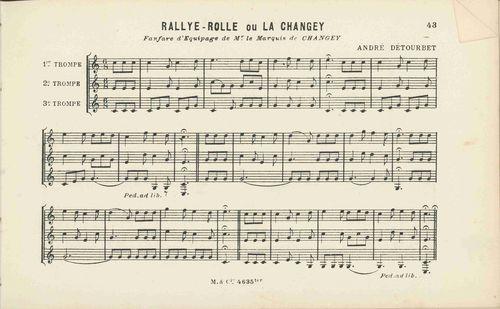 Partition - Rallye-Rolle ou La Changey