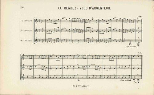 Partition - Rendez-Vous d'Argenteuil (le)
