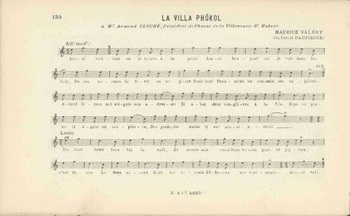 Partition - Villa-Phôkol (la) - Musique et paroles