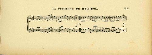 Partition - Bourbon (la Duchesse de)