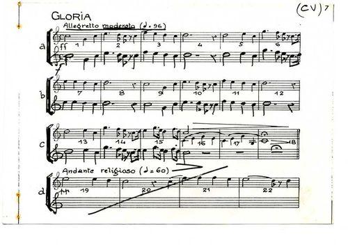 Partition - G. Chalmel - Messe - Livret individuel chant forte vénerie - Gloria 1sur3