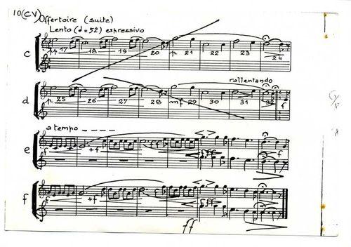Partition - G. Chalmel - Messe - Livret individuel chant forte vénerie - Offertoire