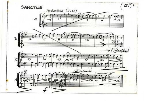 Partition - G. Chalmel - Messe - Livret individuel chant forte vénerie - Sanctus