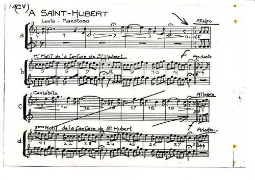 Partition - G. Chalmel - Messe - Livret individuel chant forte vénerie - A Saint-Hubert 1sur2