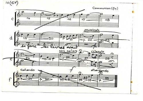 Partition - G. Chalmel - Messe - Livret individuel chant forte vénerie - Communion