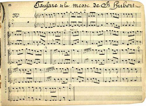 Partition - Fanfare de la Messe de Saint-Hubert (Introït Cantin)