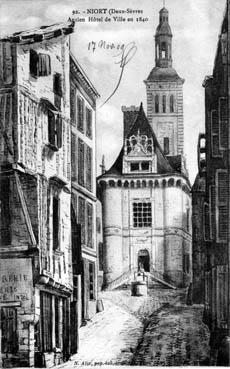 Iconographie - Ancien Hôtel de Ville en 1840