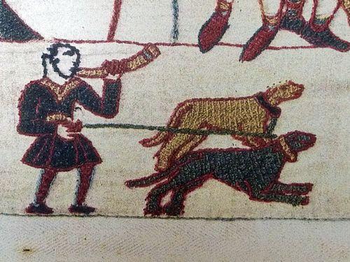 Iconographie - Le valet de chiens, détail de la tapisserie de Bayeux