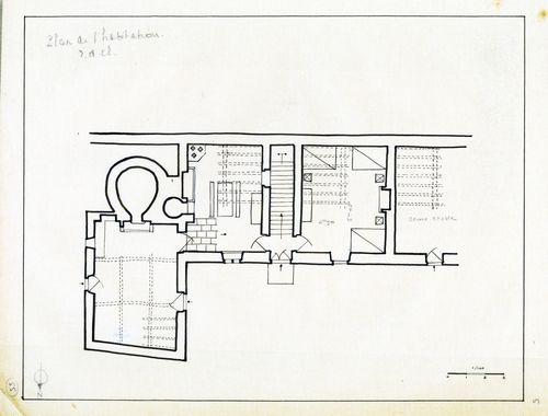 Iconographie - Bâtiments de M. Pairault - Plan de l'habitation, selon Jean Bossu