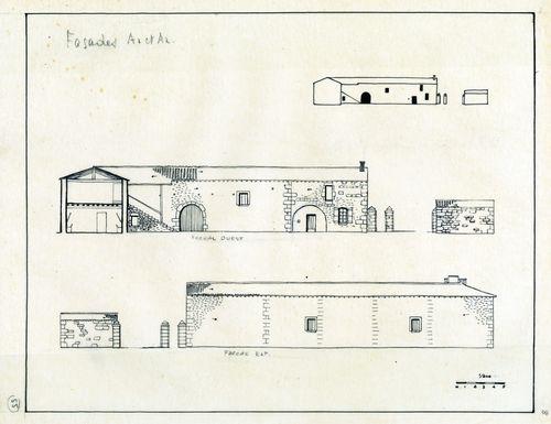 Iconographie - Bâtiments de M. Pairault - Façade Ouest et Est, n°8, selon Jean Bossu