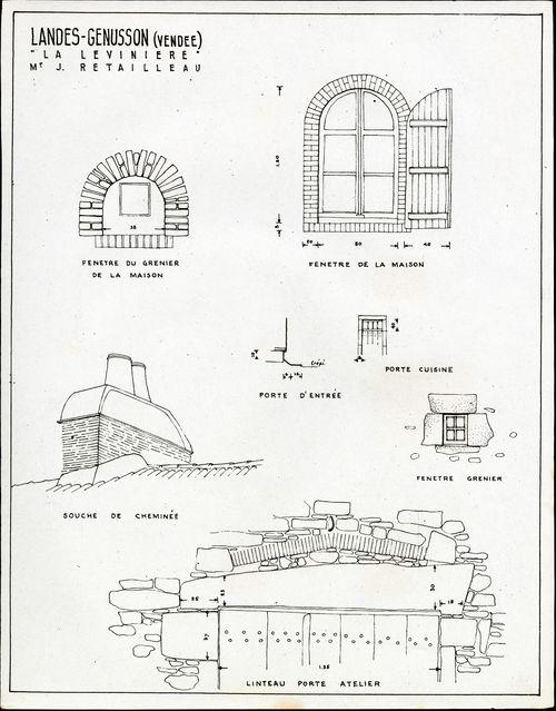 Iconographie - La Lévinière, détail, selon Jean Bossu