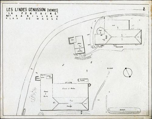 Iconographie - La Fontaine, plan de masse, selon Jean Bossu