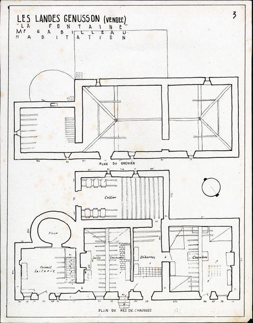 Iconographie - La Fontaine, habitation, selon Jean Bossu