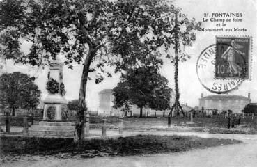 Iconographie - Le champ de foire et le monument aux Morts