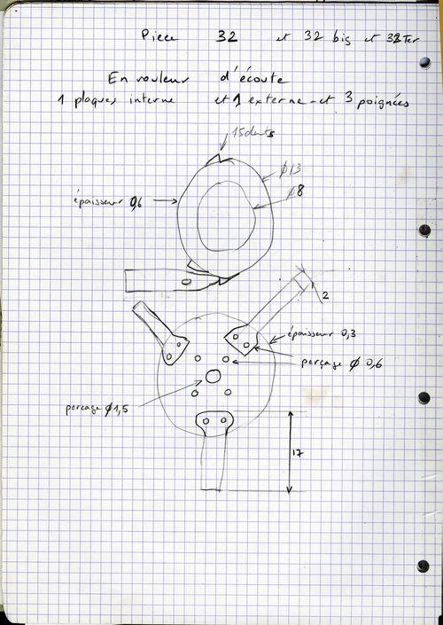 Iconographie - Relevés d'éléments de l'aéroplage Blériot