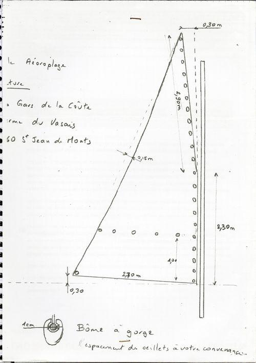 Iconographie - Relevés d'éléments de l'aéroplage Blériot