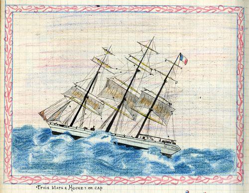 Iconographie - Cahier de chansons d'Albert David, canonier à bord du Gaulois