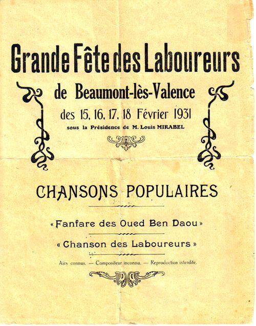 Iconographie - Page titre des 2 chansons de la fêtes