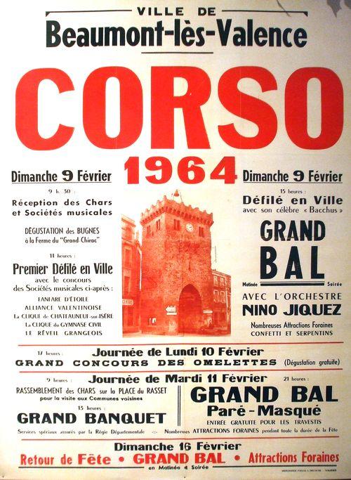 Iconographie - L'affiche du corso avec tout le programme détaillé