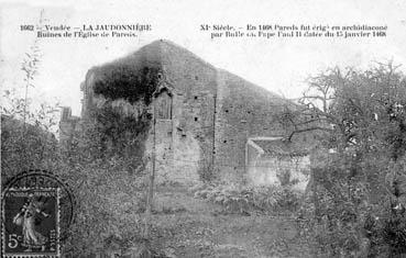 Iconographie - Ruines de l'église de Pareds