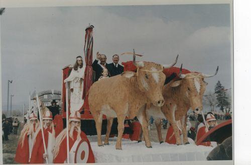 Iconographie - Un char avec des bœufs en 1966