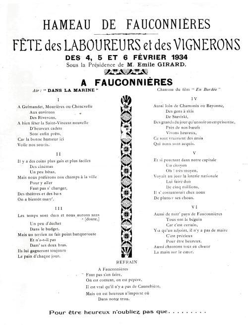 Partition - A Fauconnières