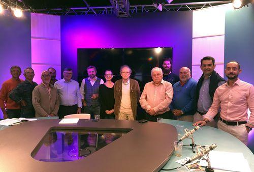 Iconographie - Le groupe pour Vendée 2040 dans le studio de TV Vendée