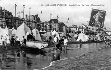 Iconographie - Plage à l'heure des bains