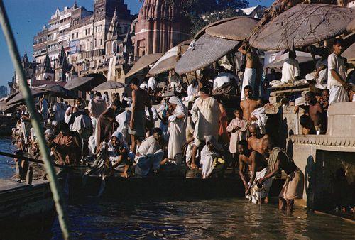 Iconographie - Uttar Pradesh Inde, Varanasi (Bénares) Gange