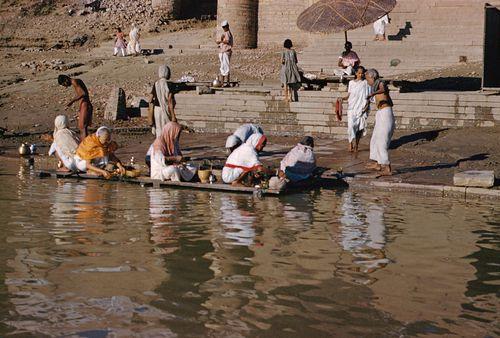 Iconographie - Uttar Pradesh Inde, Varanasi (Bénares) Gange