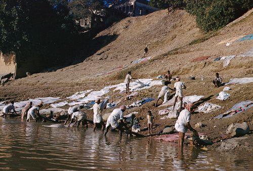 Iconographie - Uttar Pradesh Inde, Varanasi (Bénares) Gange