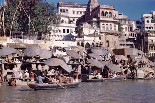 Iconographie - Uttar Pradesh Inde, Varanasi (Bénares) Gange